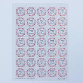 save-the-date-pink-floral-wreath-single-sticker-sheet-with-35-stickers|LLSD014|Luck and Luck|2